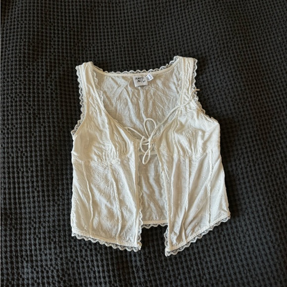 White lace tie top - Picture 1 of 1